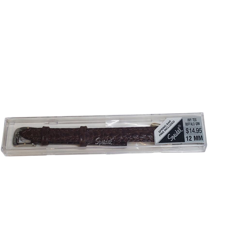 Speidel Watch Band - Heavy Tex Buffalo Grain Leather - Brown 12mm 401-420
